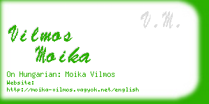 vilmos moika business card